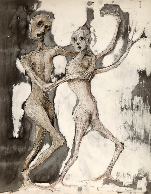 Stanislao Lepri - Le Rapt (The Abduction) - 1959 ink, gouache, and watercolor on paper